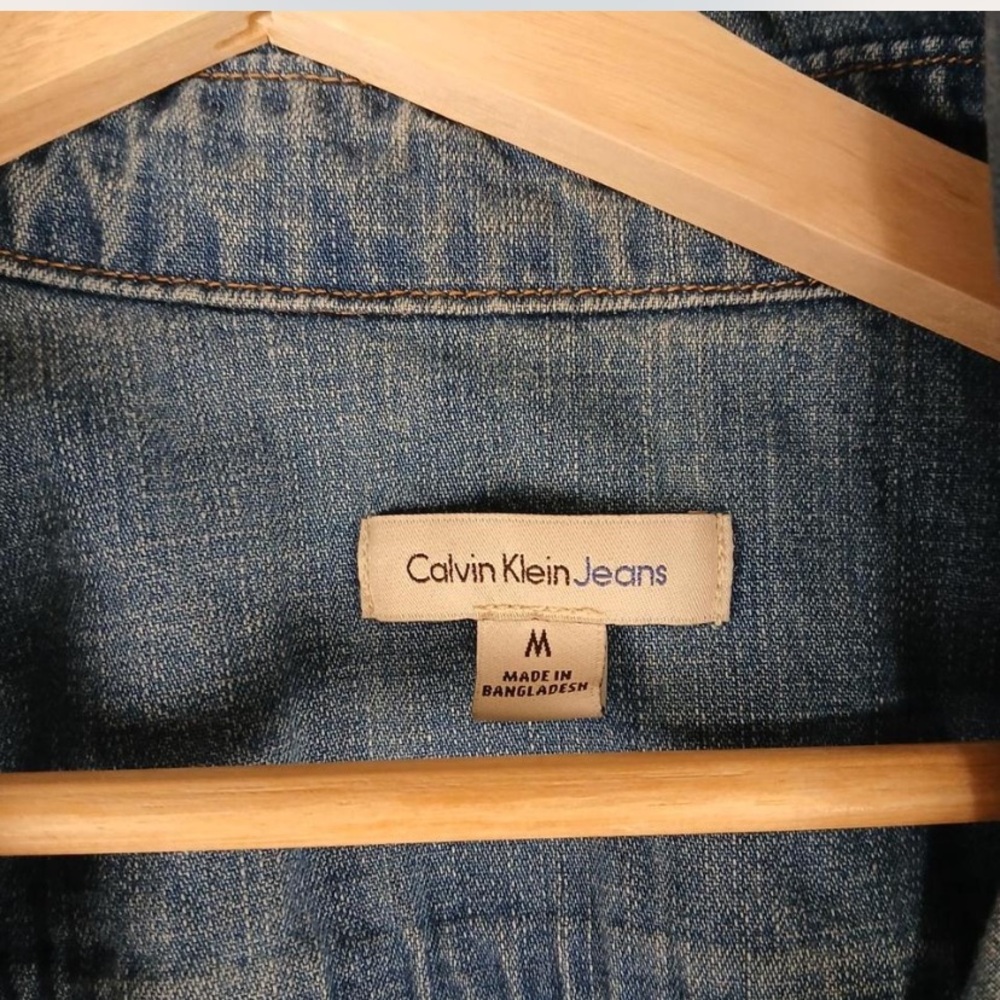 Calvin Klein denim button down flannel